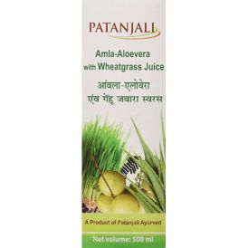 patanjali amla-aloevera wheatgrass juice 500 ml in  by Patanjali Ayurved