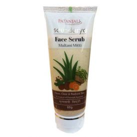 saundarya multani mitti face scrub 60gm in  by Patanjali Ayurved Ltd.
